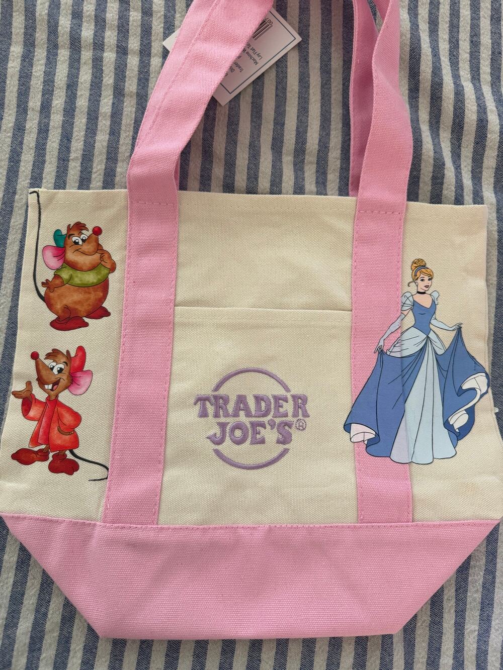 Disney Cinderella and Jaq Gus Gus Custom Made Trader Joes Mini Tote